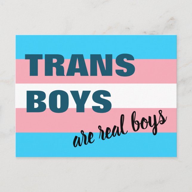 Cartão Postal Os Trans Boys São Sinalizador De Transgênero Para  (Frente)