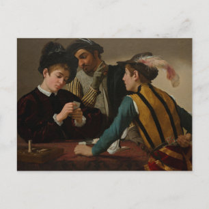 Cartão Postal Os Trapaceiros de Caravaggio