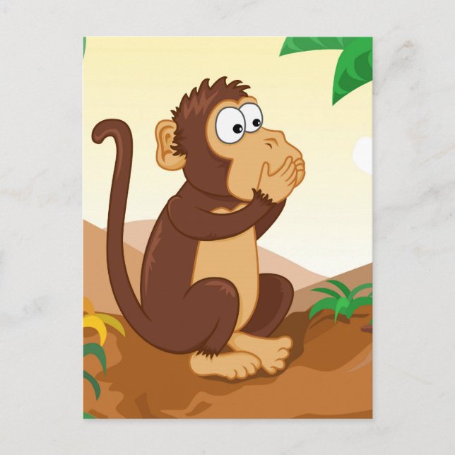 Cartão Postal Os três macacos sábios (Frente)
