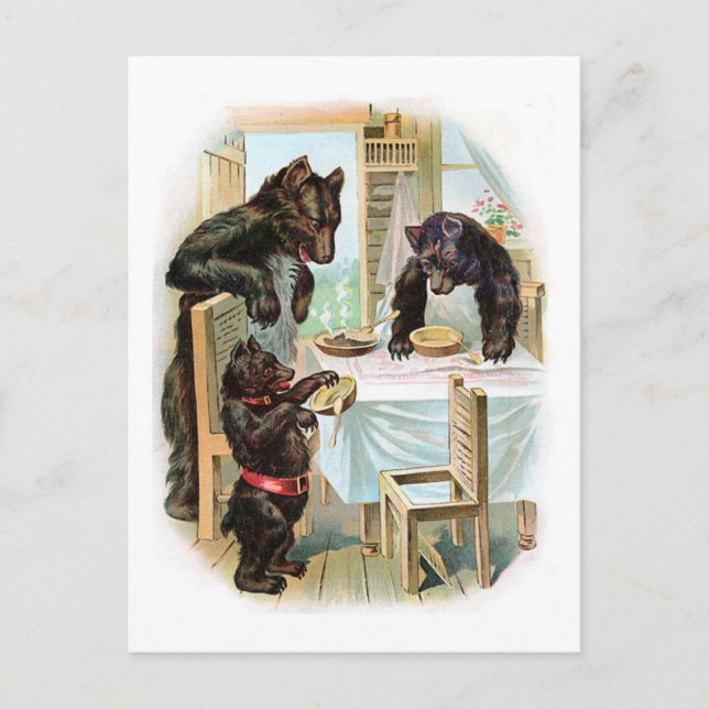 Cartão Postal Os Três Ursos (Frente)