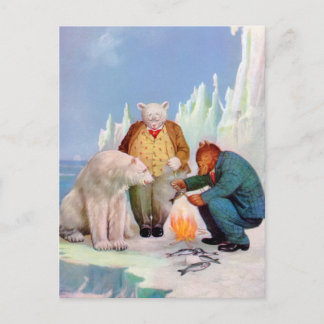 Cartão Postal Os ursos de Roosevelt vão pescar em Alaska