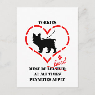Cartão Postal Os Yorkies Devem Ser Amados
