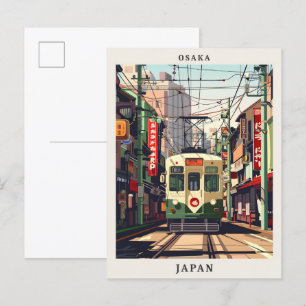 Cartão Postal Osaka Japan Elegant Art Viagens vintage