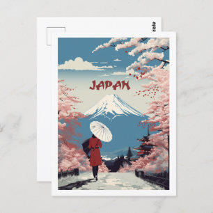 Cartão Postal Osaka Japan Vintage Familiar Viagem