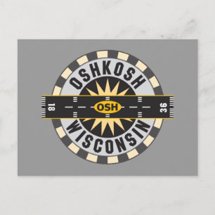 Cartão Postal Oshkosh, aeroporto WI OSH