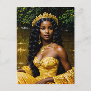 Cartão Postal Oshun African Goddess Elegant Orisha Art