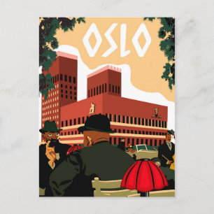 Cartão Postal Oslo, City Hall, Noruega