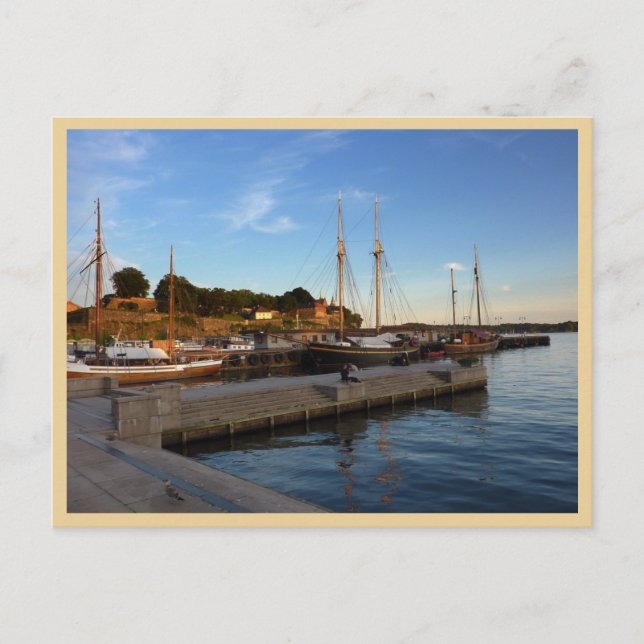 Cartão Postal Oslo Harbour (Frente)