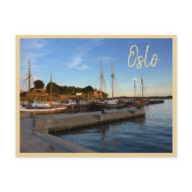 Oslo Harbour com texto