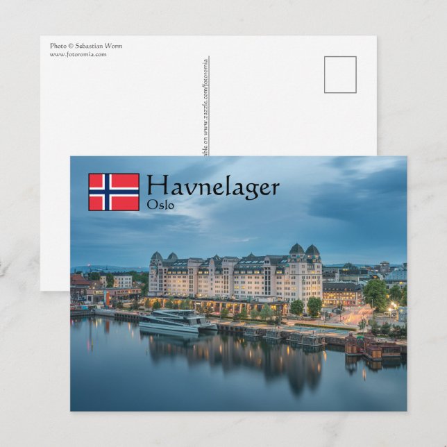 Cartão Postal Oslo Noruega (Frente/Verso)