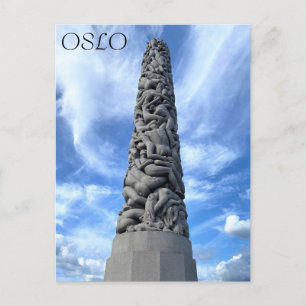 Cartão Postal Oslo Noruega Capital City Vigeland Park Monolith