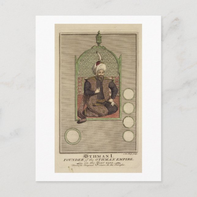 Cartão Postal Osman I (1259-1326) fundador do Império Otomano (Frente)