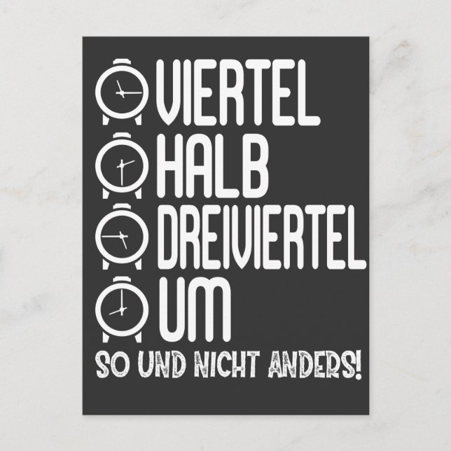 Cartão Postal Ossi Ostdeutsche Uhrzeit Ossi Viertel Halb Um Uhr (Frente)