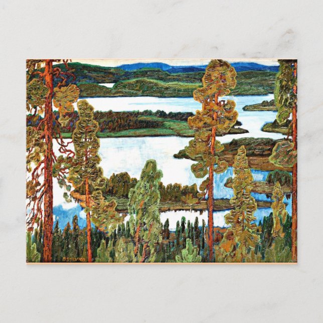Cartão Postal Osslund - Paisagem de Verão na Norrland (Frente)