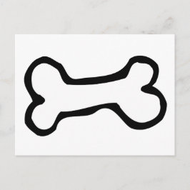 Cartão Postal Osso de cão bonito dos desenhos animados