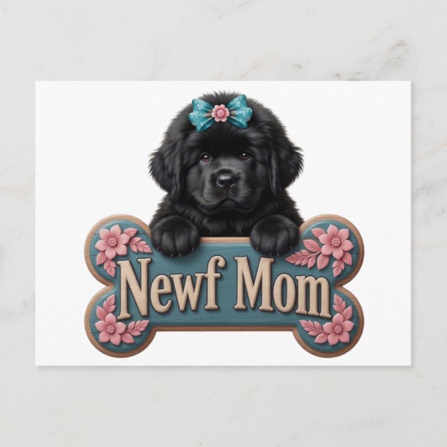 Cartão Postal Osso de Mãe Newf (Frente)