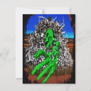 Cartão Postal Ossos do esqueleto das bruxas fervem os dedos 3D
