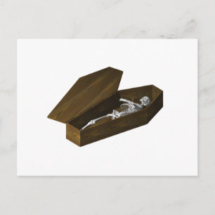 Cartão Postal Ossos num Coffin: Halloween: