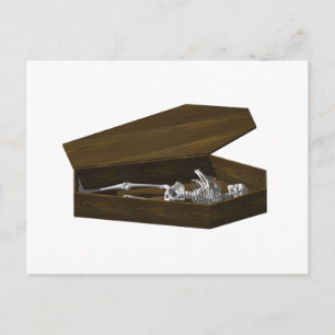 Cartão Postal Ossos num Coffin: Halloween: