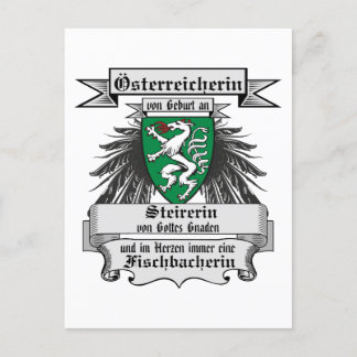 Cartão Postal Österreich Steirerin von Gottes Gnaden Wappen