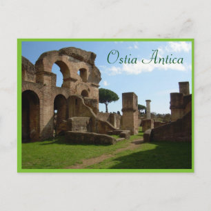 Cartão Postal Ostia Antica, Roma com texto