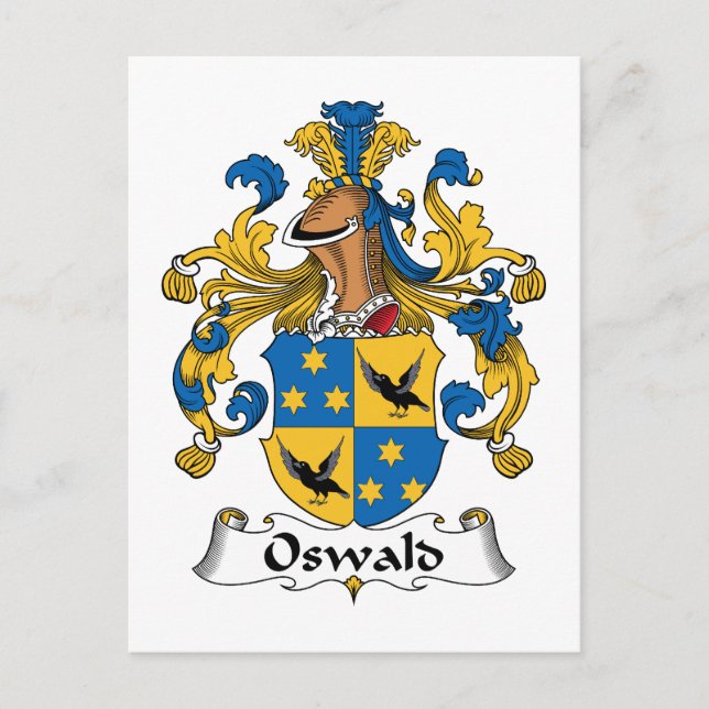 Cartão Postal Oswald Family Crest (Frente)