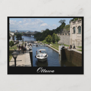 Cartão Postal Ottawa, Canal de Rideau, Laurier