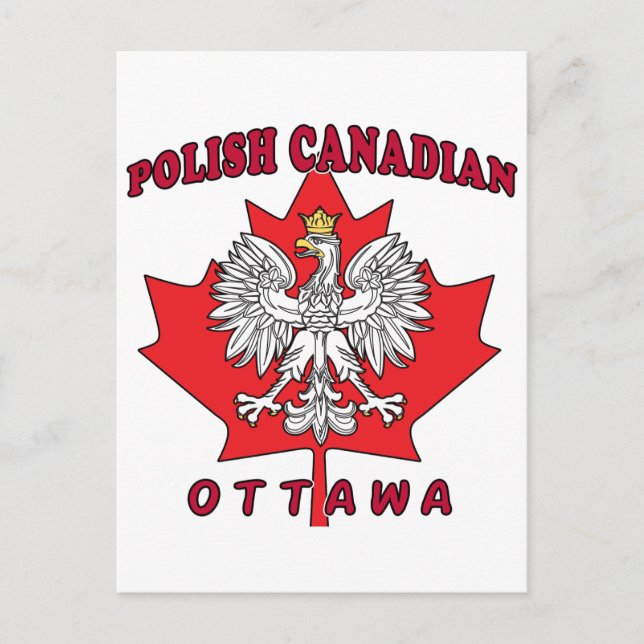 Cartão Postal Ottawa Polonês Folha (Frente)