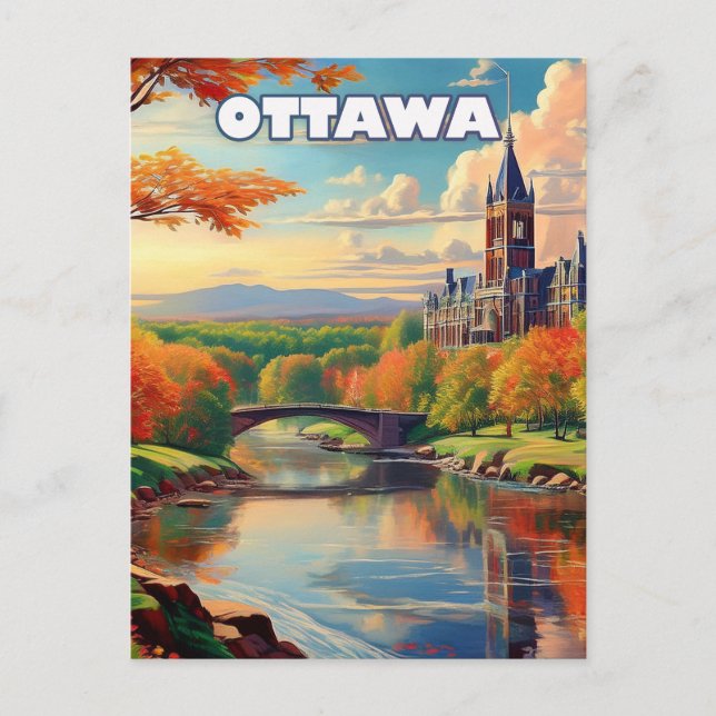 Cartão Postal Ottawa reveals its charm (Frente)