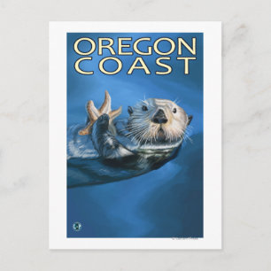 Cartão Postal Otter Mar da Costa do Oregon