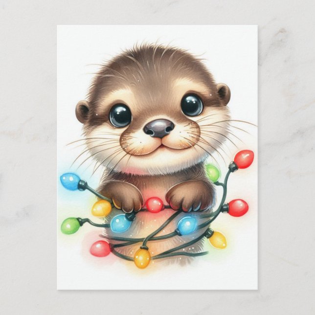 Cartão Postal Otter Natal (Frente)