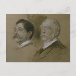 Cartão Postal Otto von Bismarck e seu filho Herbert