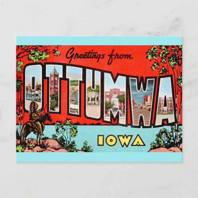 Cartão postal Otumwa Iowa (Frente)