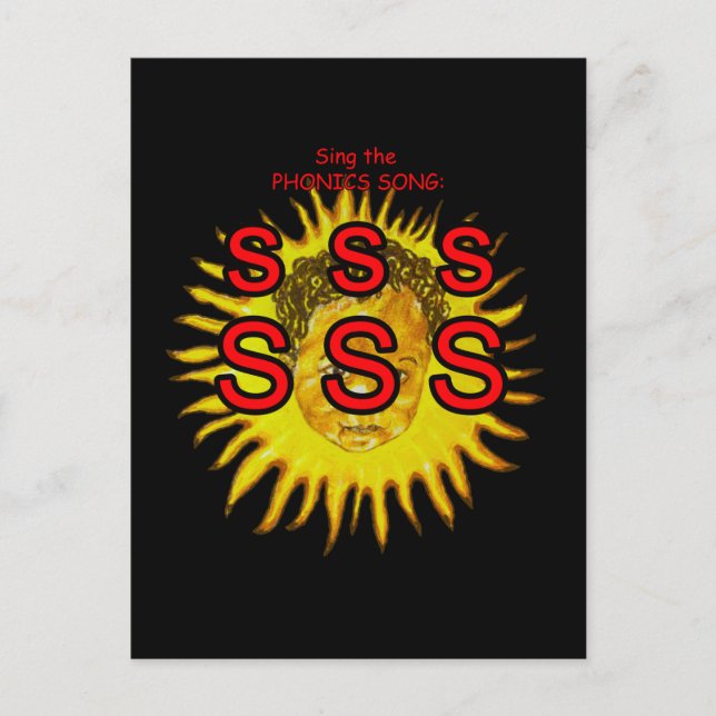 cartão postal ou cartão de fonética (Frente)