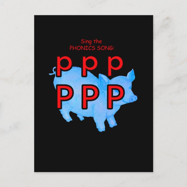 cartão postal ou cartão de fonética (Frente)