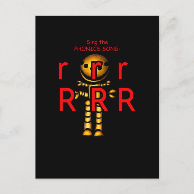 cartão postal ou cartão de fonética (Frente)