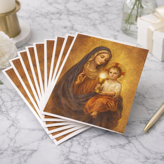 Cartão Postal Our Lady of the Blessed Sacrament Mary Jesus (Criador carregado)