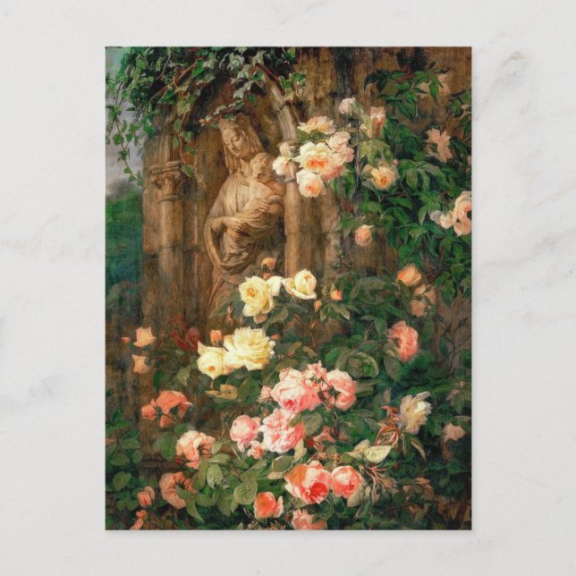 Cartão Postal Our Lady of the Roses - Madonna with child (Frente)