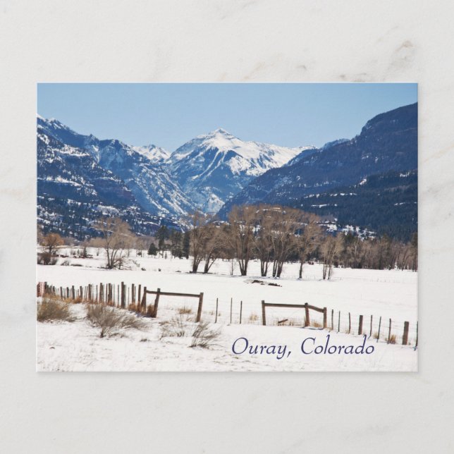Cartão Postal Ouray, Colorado, no inverno (Frente)