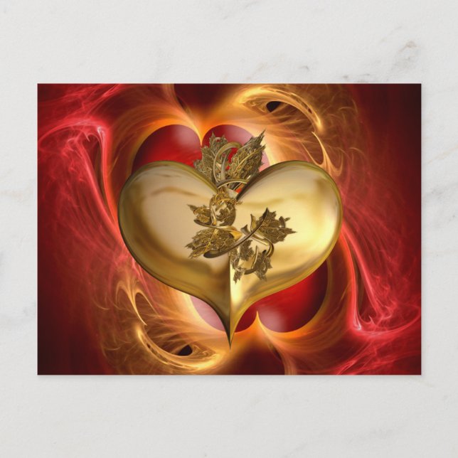 Cartão Postal Ouro Anos/Coração por Coração (Frente)
