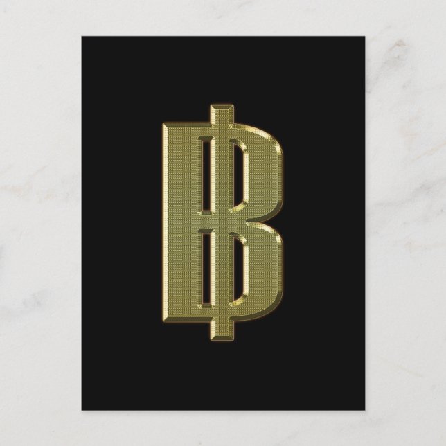 Cartão Postal OURO BAHT SGN ฿ Moeda Tailandesa ฿ (Frente)