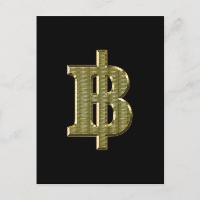 Cartão Postal OURO BAHT SGN ฿ Moeda Tailandesa ฿ (Frente)