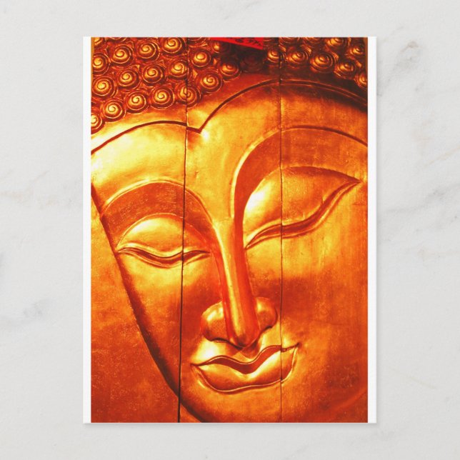 Cartão Postal Ouro Buddha (Frente)