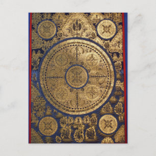 CARTÃO POSTAL OURO ESOTÉRICO THANGKA ART