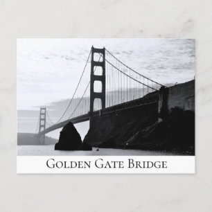Cartão Postal Ouro Gate Bridge San Francisco Califórnia EUA