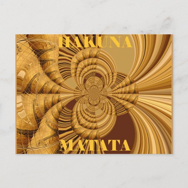 Cartão Postal Ouro Giraffe Art (Frente)