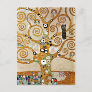 Cartão Postal Ouro Gustav Klimt Tree of Life with Bird