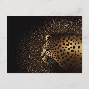 Cartão Postal Ouro Jaguar Pattern