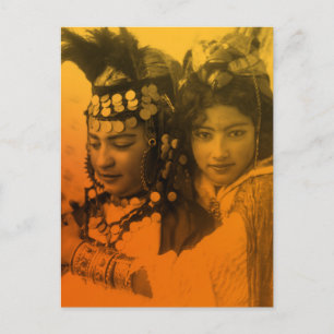 Cartão Postal Ouro Magrebe Ouled Naïl Berber Rapariga Mulher do