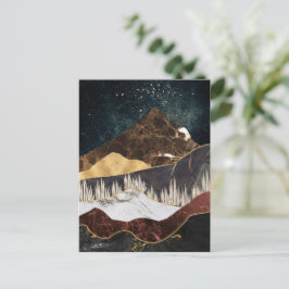 Cartão Postal Ouro Marble Mountain Sob O Céu Estrelado